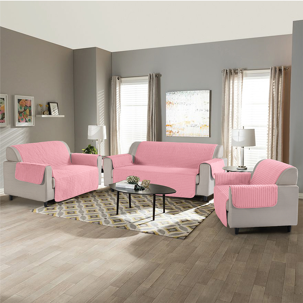 99.99 ٪ پلی استر جامد دو طرفه استفاده از مبل مجموعه 3 قطعه مجموعه